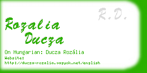 rozalia ducza business card
